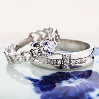Couple Rhinestone Ring