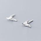 925 Sterling Silver Mermaid Tail Earring 1 Pair - S925 - Earring - Silver - One Size
