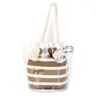 Transparent Pvc Tote With Drawstring Fringed Pouch