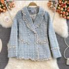 Tassel Double Breasted Tweed Jacket