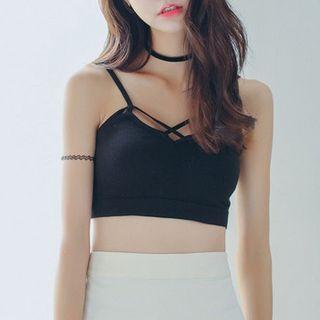 Cross-strap Knit Cropped Camisole