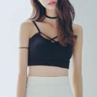 Cross-strap Knit Cropped Camisole