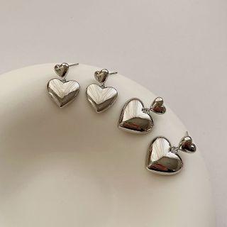 Polished Heart Alloy Dangle Earring