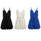 Spaghetti-strap Ruffled Playsuit