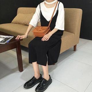 Spaghetti-strap Midi Jumper Dress