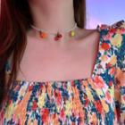 Fruit Necklace Orange & Red & Yellow - One Size