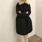 Buttoned Parka Black - One Size