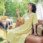 Elbow-sleeve Plaid Sailor Collar A-line Midi Dress