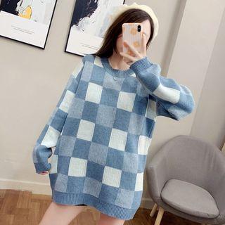 Checker Print Sweater