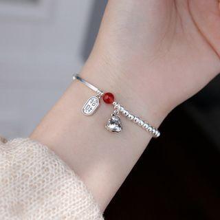 Cat Pendent Bead Bracelet As Shown In Figure - One Size