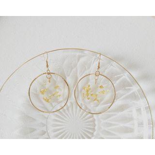 Acrylic Disc Hoop Drop Earring