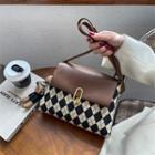 Argyle Flap Crossbody Bag / Bag Charm / Set
