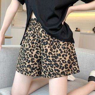 High Waist Print Wide Leg Shorts