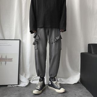 High-waist Buckled Cargo Harem Pants