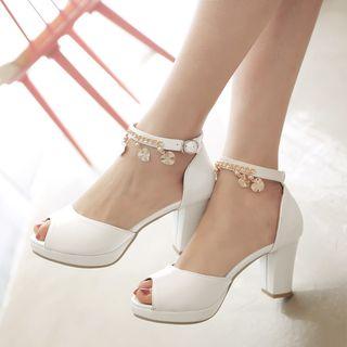 Charmed Ankle Strap Chunky Heel Sandals