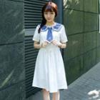Short Sleeve Sailor Collar Dress