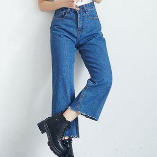Cropped Wide Leg Jeans