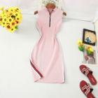 Half Zip Sleeveless Knit Dress