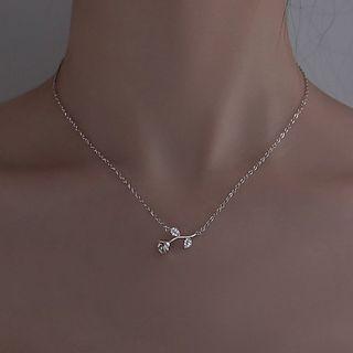 Rose Pendant Sterling Silver Necklace Silver - One Size