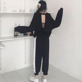 Set: Open Back Pullover + Sweatpants
