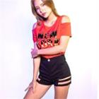 Cutout-detail Shorts Black - One Size