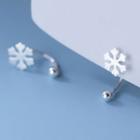 Snowflake Sterling Silver Swing Earring 1 Pair - S925silver - Silver - One Size