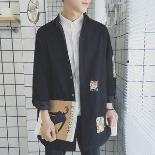 Print Patch Shirt Jacket