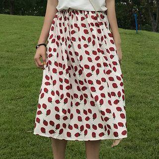 Loose-fit Crinkled Print Mini Skirt As Shown In Figure - One Size