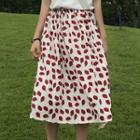 Loose-fit Crinkled Print Mini Skirt As Shown In Figure - One Size