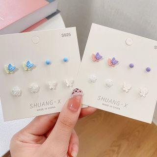 Sterling Silver Stud Earring Set