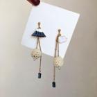 Knit Ball Dangle Ear Stud 1 Pair - Asymmetric - As Shown In Figure - One Size