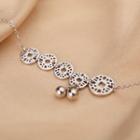 Bell Disc Alloy Anklet Silver - One Size
