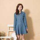 Long-sleeve Denim Shirt Dress