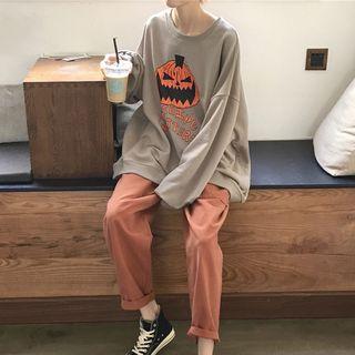 Printed Pullover / Wide-leg Pants