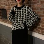 Houndstooth Sweater Houndstooth - One Size