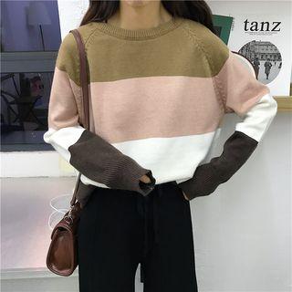 Color-block Top / Wide Leg Pants