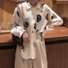 Dot Printed Long-sleeve Blouse As Shown In Figure - One Size