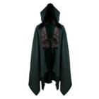 Hooped Cape Dark Green - One Size