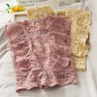 Ruffled-trim Lace Vest In 6 Colors