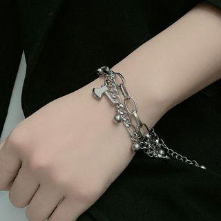 Layered Ax Pendant Bracelet As Shown In Figure - One Size