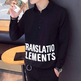 Placket Letter Shirt