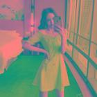 Off-shoulder Button-up A-line Dress