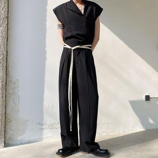 Tie-strap Loose Fit Dress Pants