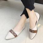 Pointed Buckle Belt Flats