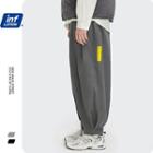 Drawstring-hem Straight-cut Loose Pants
