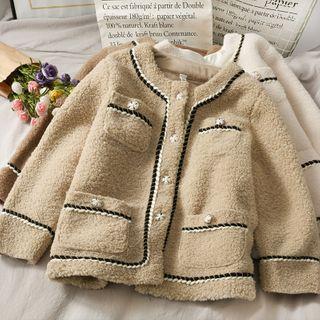 Contrasted Fleece Coat