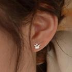 Crown Rhinestone Sterling Silver Earring