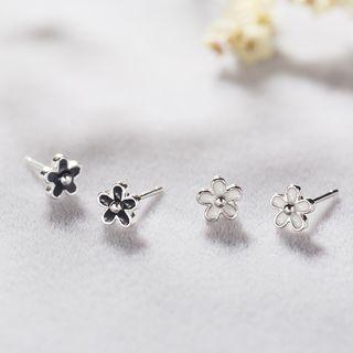 Rhinestone Star Sterling Silver Earring
