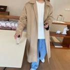 Long Hooded Button Coat