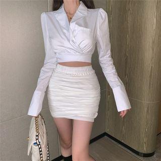 Long-sleeve Cropped Top / Skorts